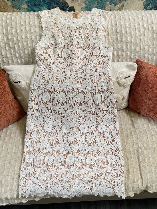 Dresses & Skirts - {Mikael Aghal} Lace Shift Midi Dress